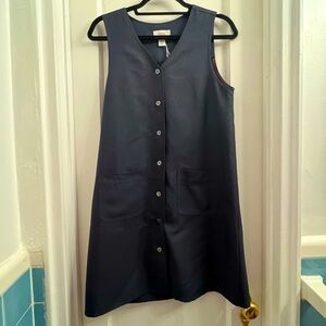Vintage Talbots Button Shift‎ Dress, Dark Navy Size 4 Petite